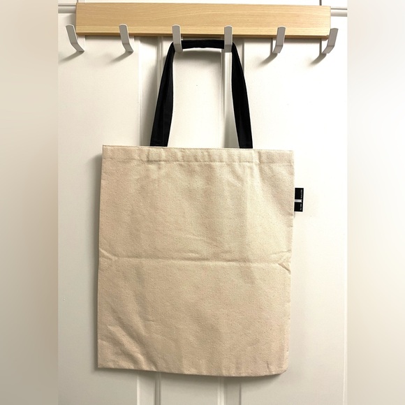 Out of Print brand Cats and Books Canvas Tote Bag - Picture 2 of 4